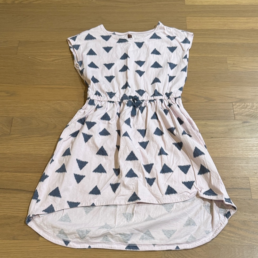 Tea Collection Stylish Purple and Blue Triangle Kids Dress